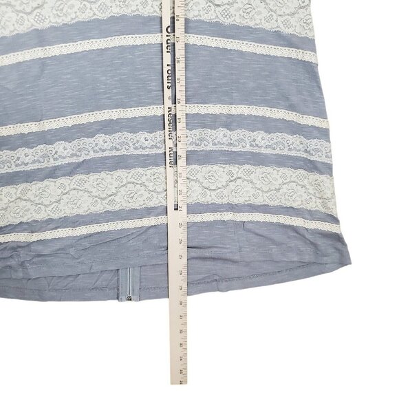 NEW Urban Outfitters Kimchi Blue Womens Lace Zipper Back Long Tank Top L Gray - Picture 11 of 11